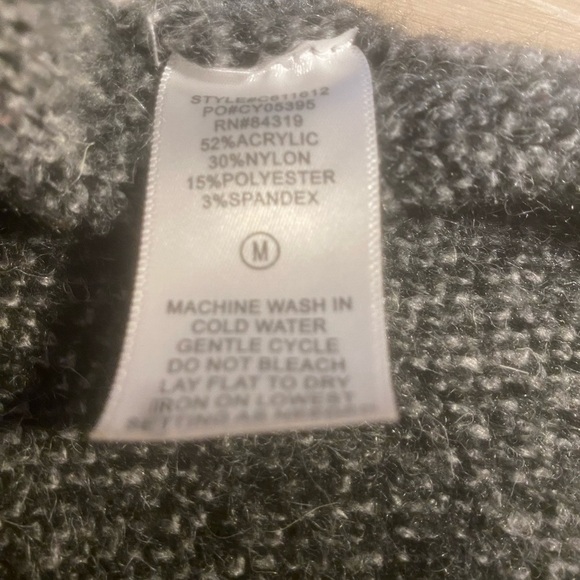 Cyrus Black and Gray Knit Cardigan - Picture 7 of 8